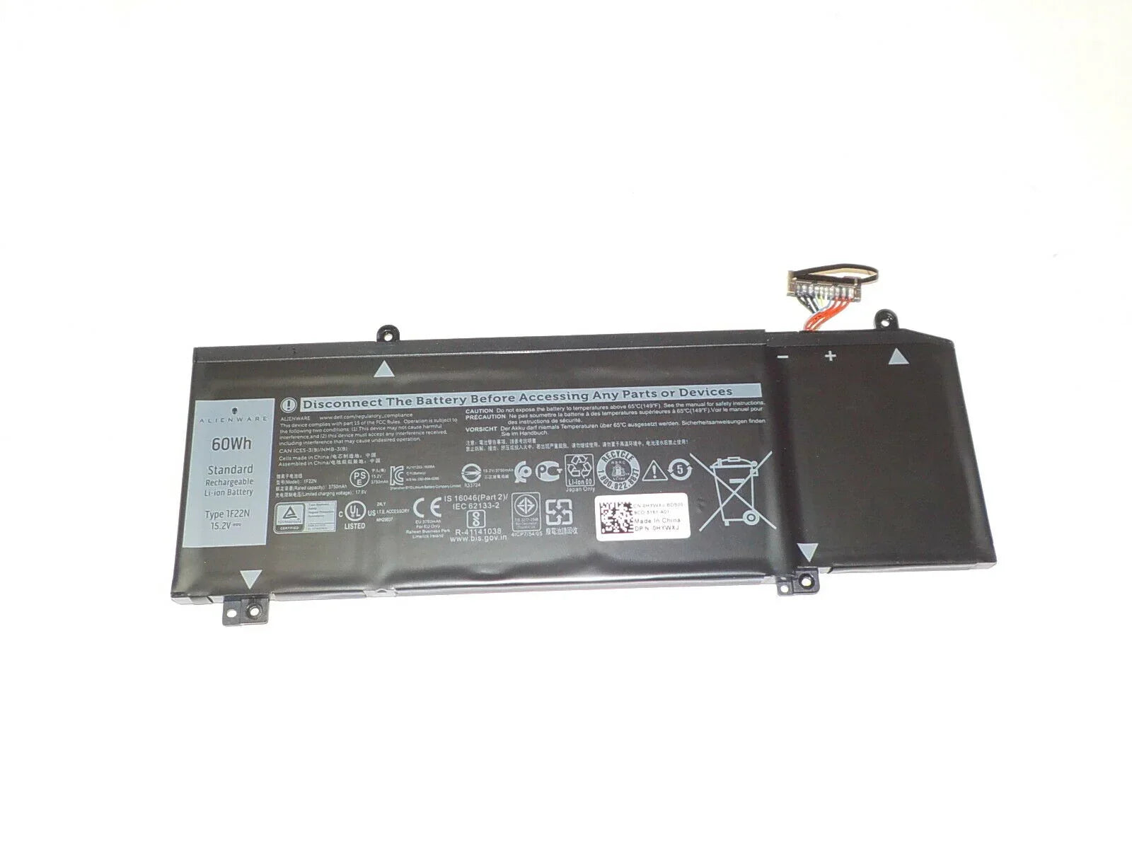 NEW 60Wh Original OEM Dell Alienware M15/M17 4-cells Laptop Battery - 1F22N - eBuy UAE